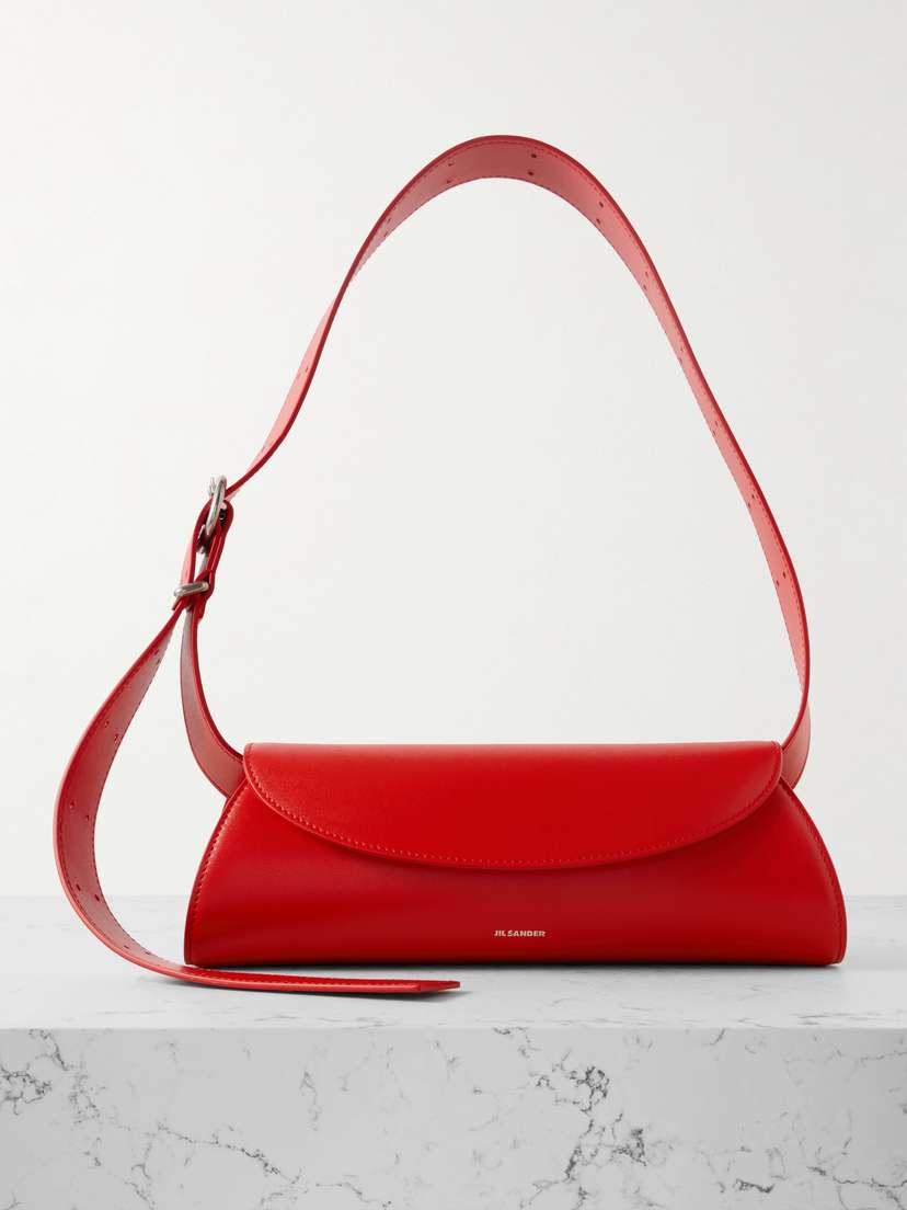 Jil Sander Cannolo Small Leather Shoulder Bag