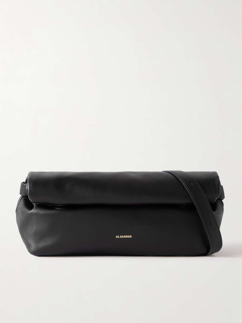Jil Sander Rollup Small Leather Shoulder Bag