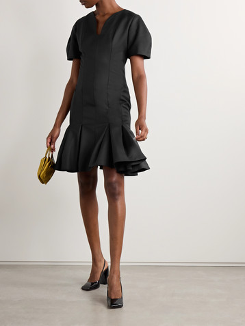 Nina Ricci Paneled wool-gabardine mini dress