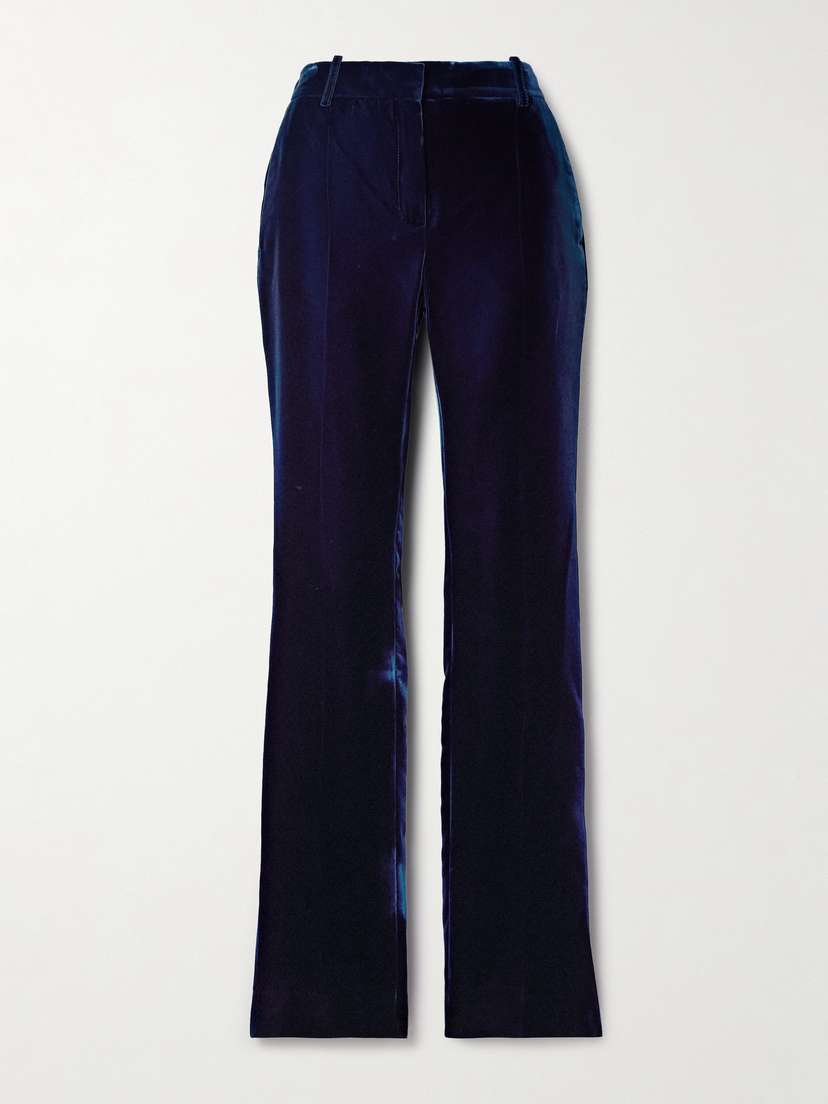 Nina Ricci Velvet Straight-leg Pants