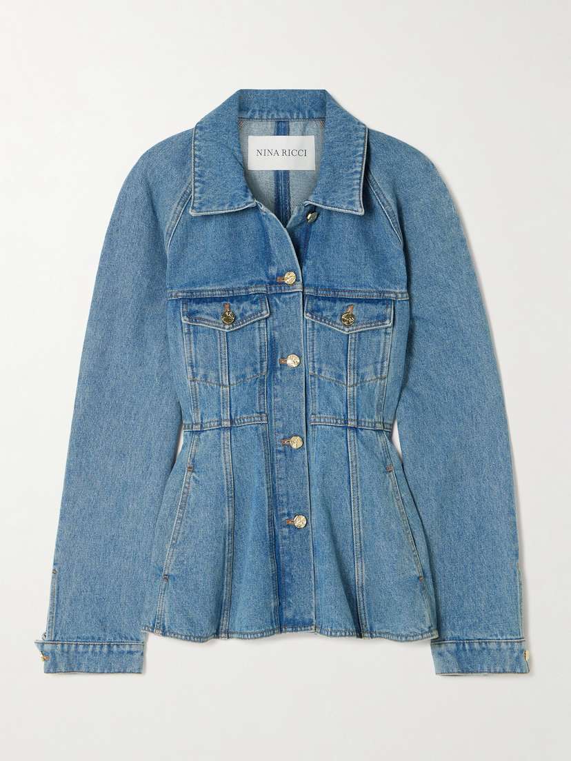 Nina Ricci Denim Peplum Jacket