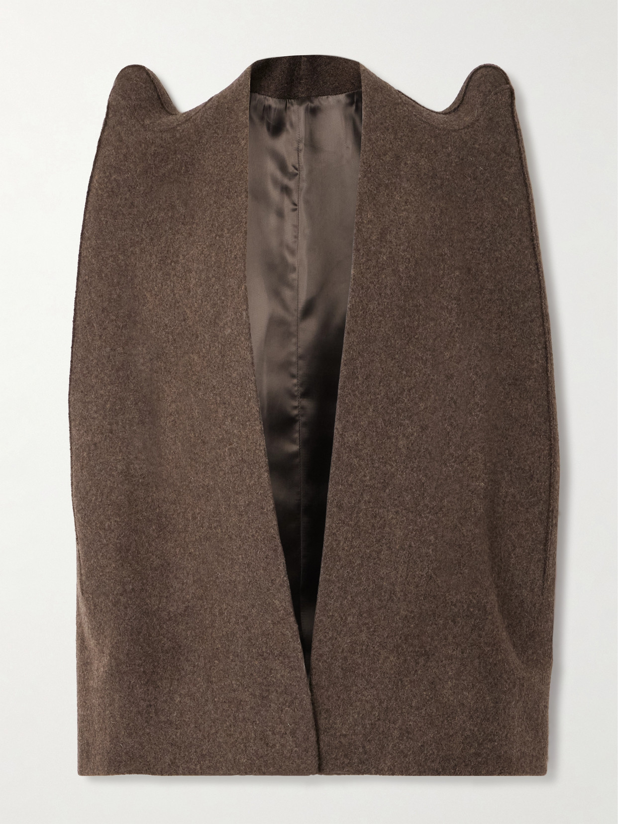 Rick Owens - Wool-felt Cape - Brown