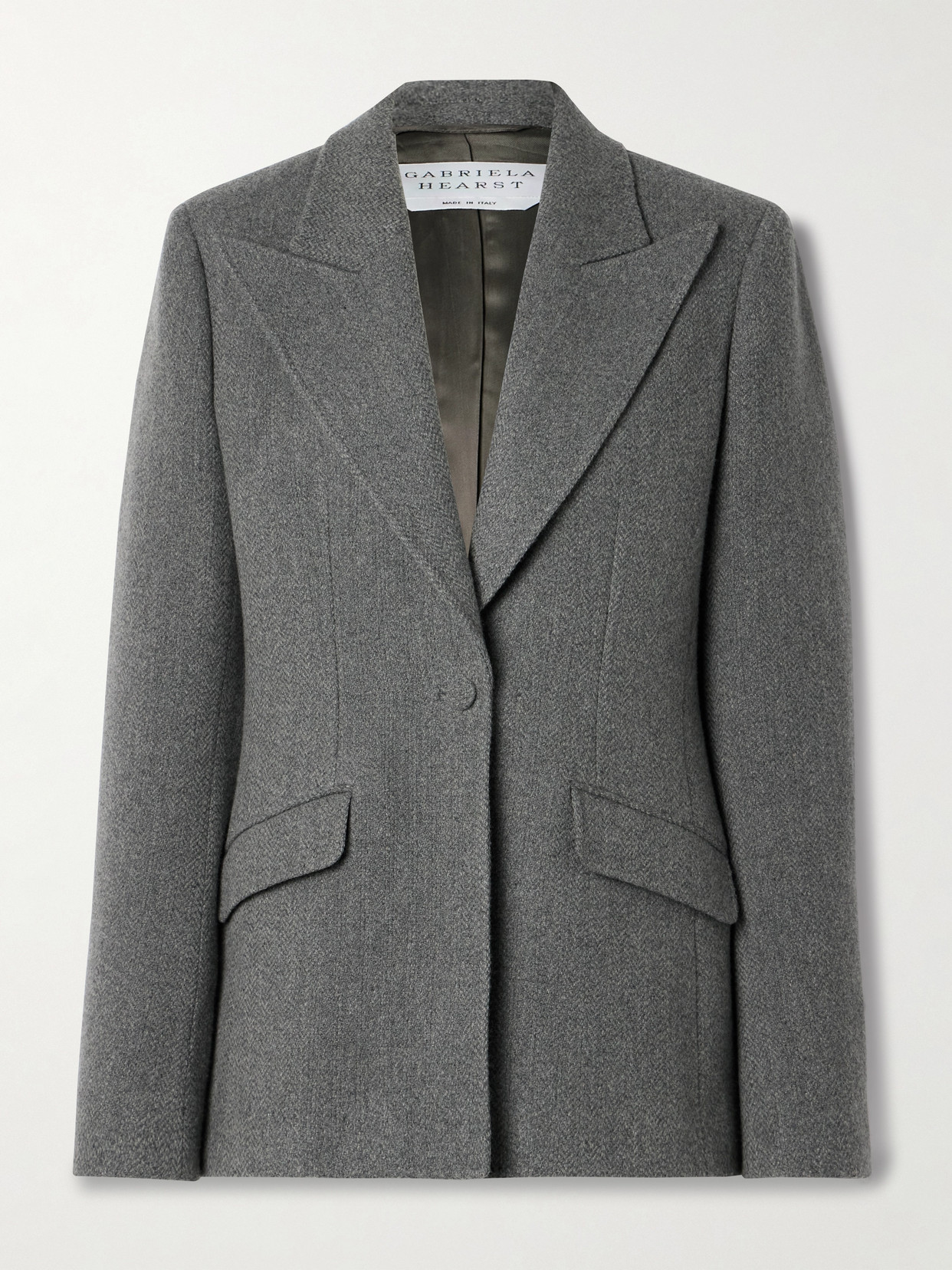 Gabriela Hearst Leiva Wool And Cashmere-blend Blazer In Gray