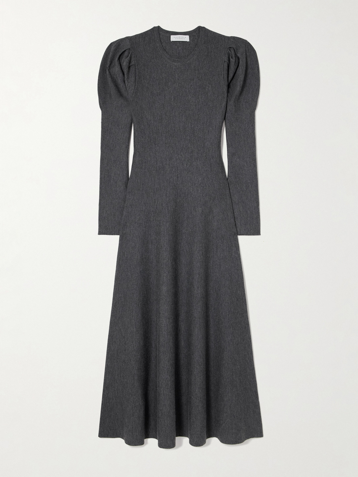 Gabriela Hearst - Hannah Wool And Cashmere-blend Midi Dress - Gray