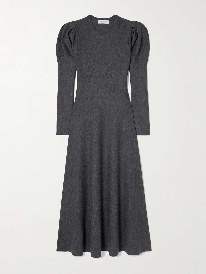 Gabriela Hearst Hannah Wool And Cashmere-blend Midi Dress