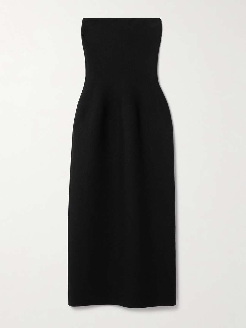 Gabriela Hearst Immanuel Strapless Wool Maxi Dress