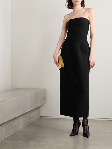 Gabriela Hearst Immanuel strapless wool maxi dress