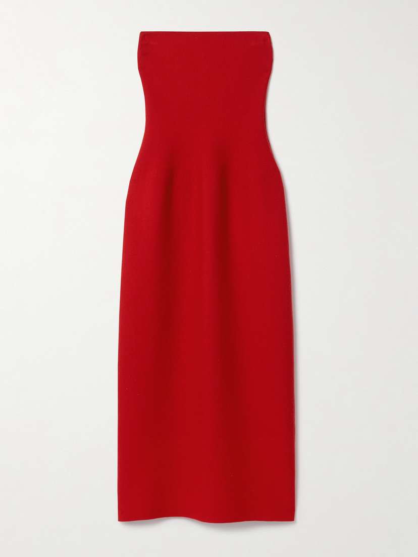 Gabriela Hearst Immanuel Strapless Wool Maxi Dress