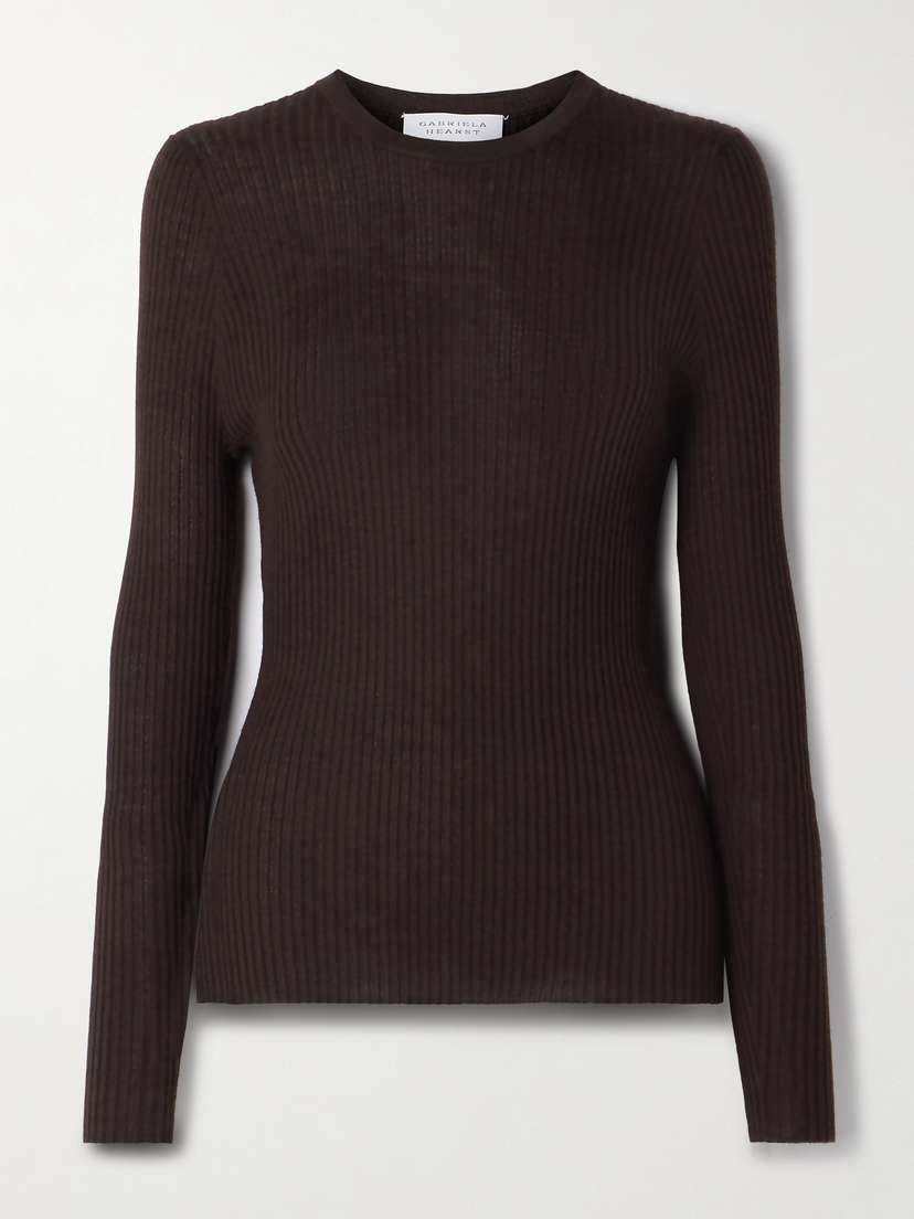 Gabriela Hearst ing Ribbed Cashmere And Silk-blend Sweater - x large
