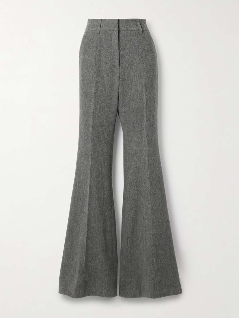 Gabriela Hearst Rhein Wool And Cashmere-blend Flared Pants