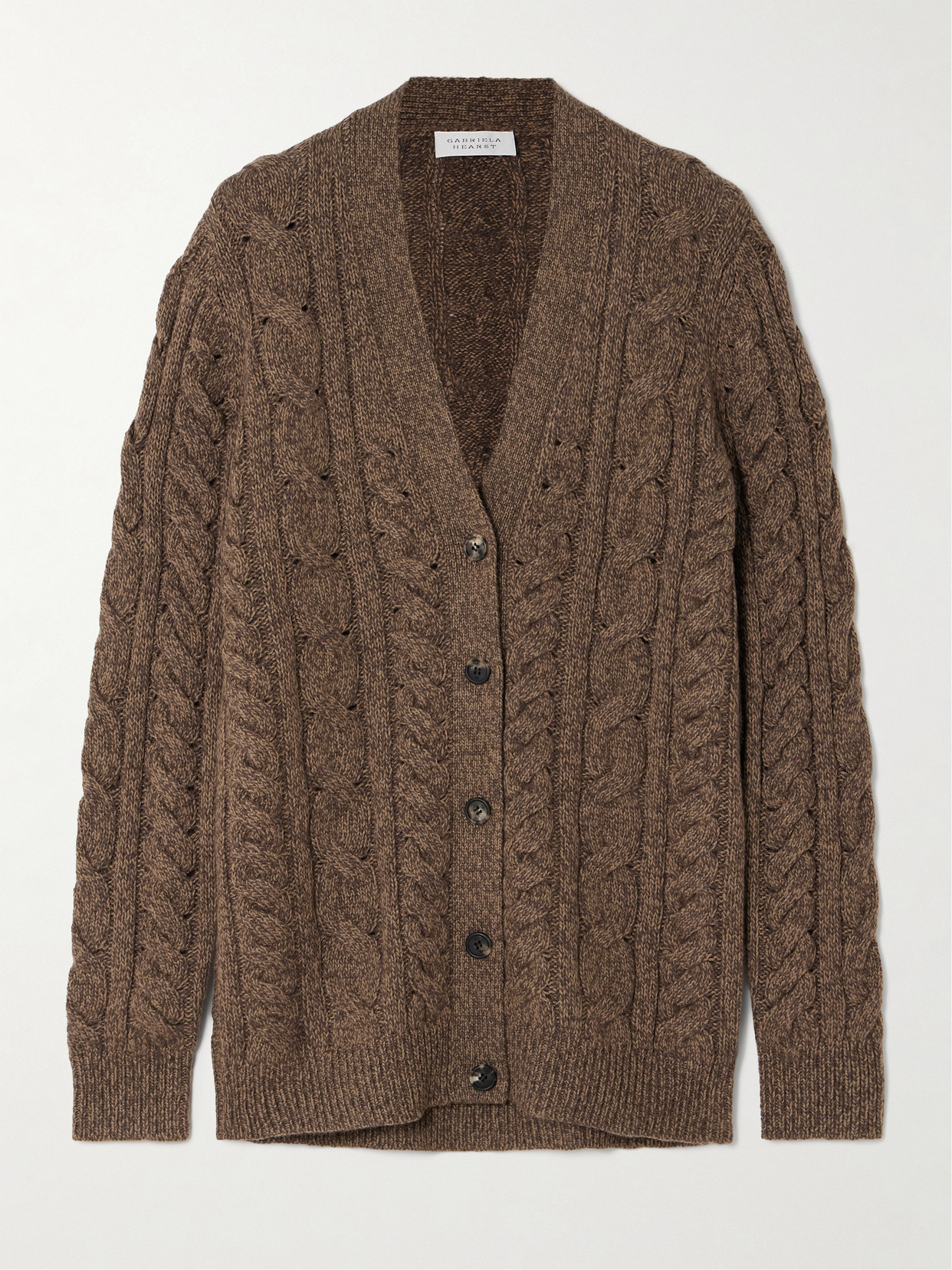 Gabriela Hearst - Cable-knit Cashmere Cardigan - Brown