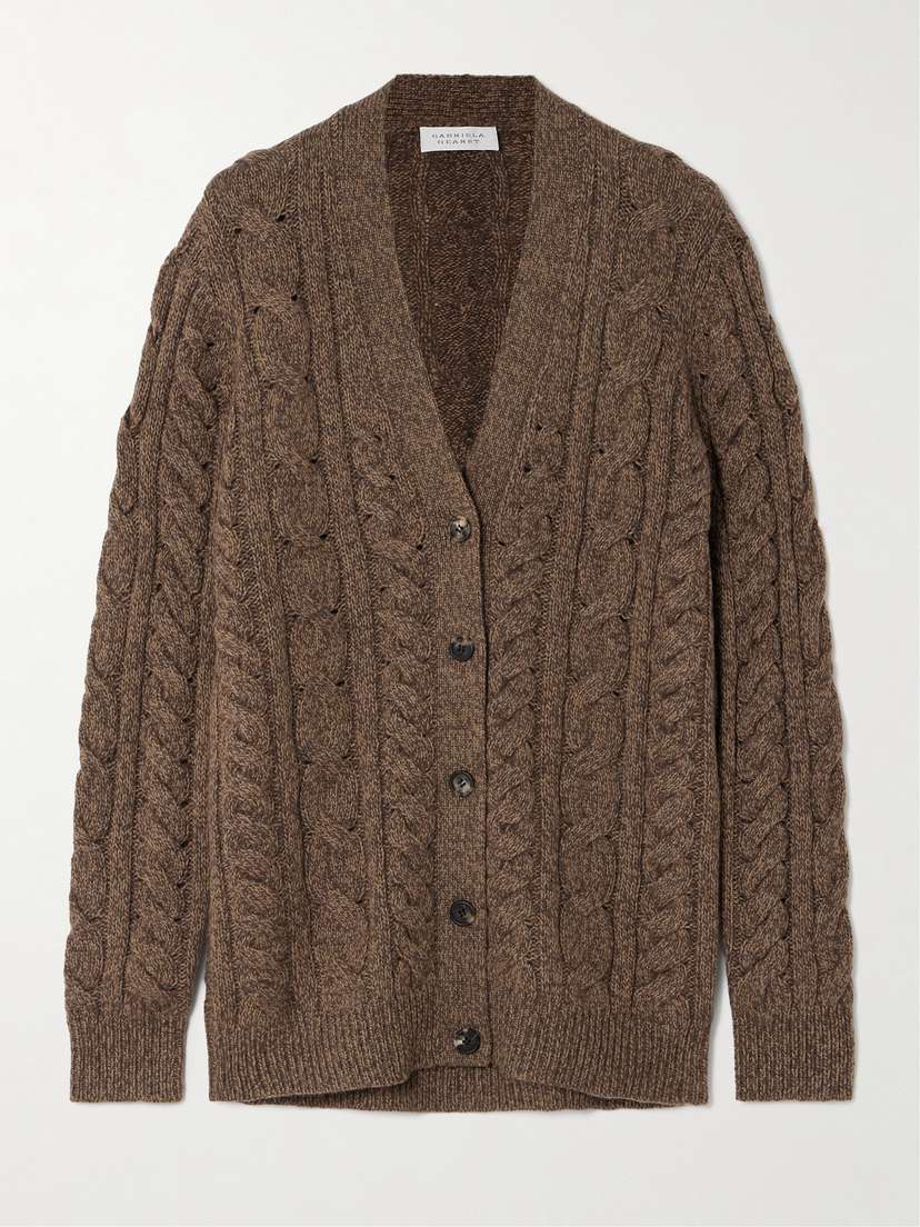 Gabriela Hearst Cable-knit Cashmere Cardigan - x large