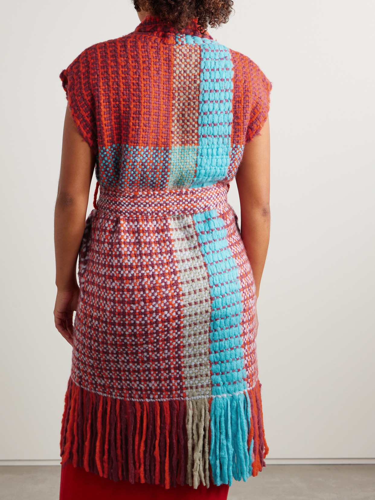 Gabriela Hearst Teagan Fringed Cashmere Vest In Red
