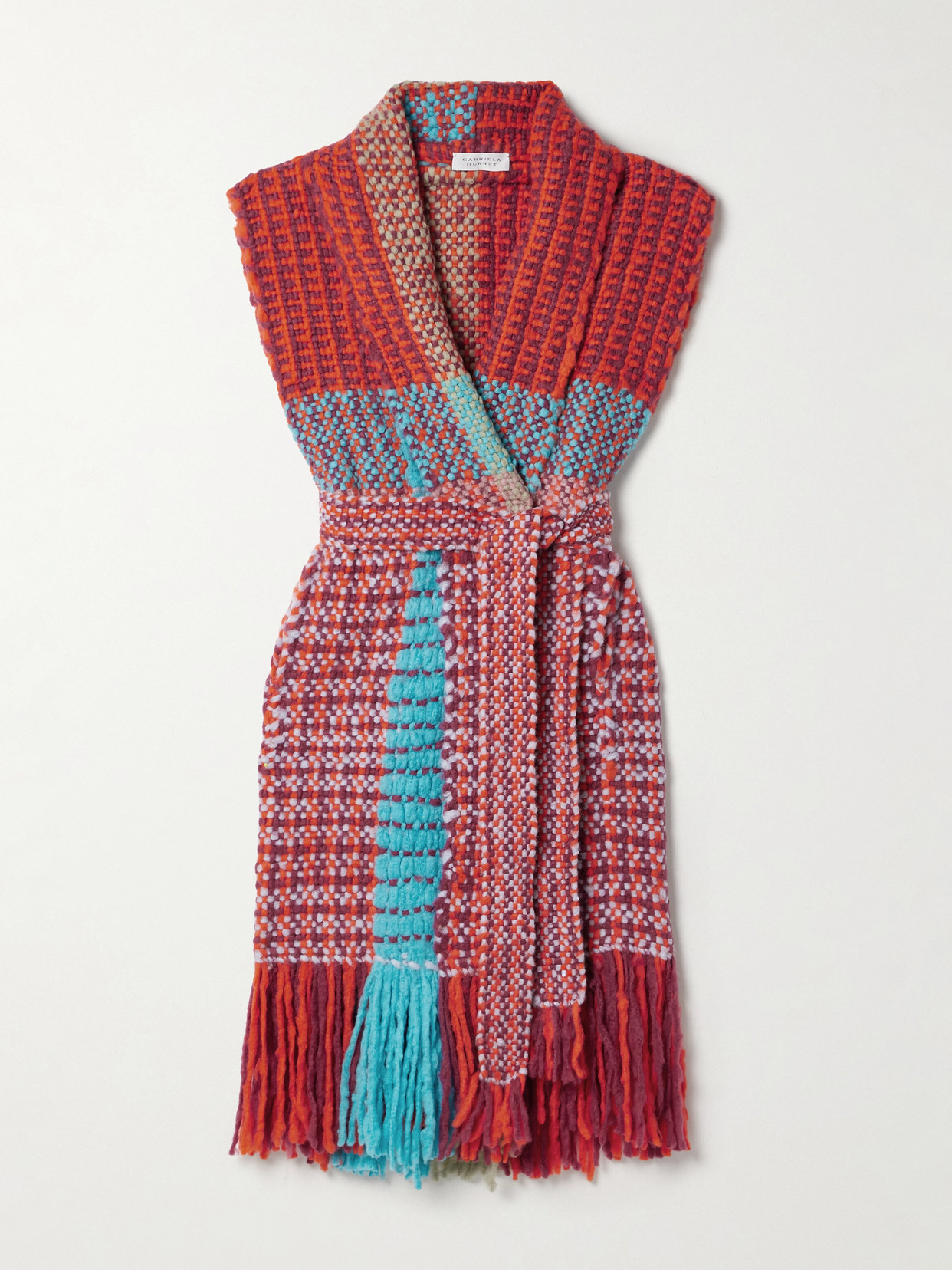 Gabriela Hearst Teagan Fringed Cashmere Vest In Red