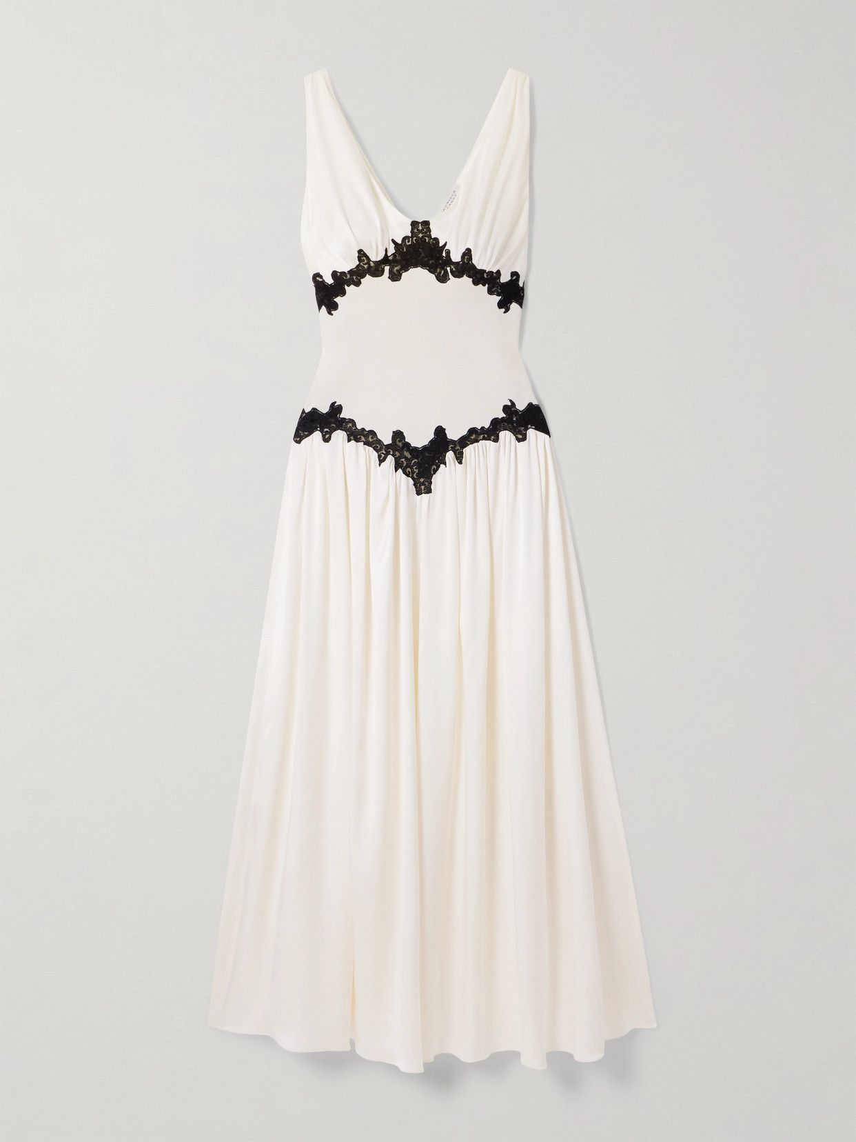 Gabriela Hearst - Highland Lace-trimmed Silk Maxi Dress - Ivory