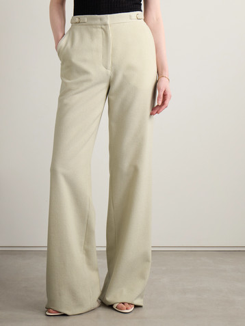 Gabriela Hearst Vesta cashmere-corduroy wide-leg pants