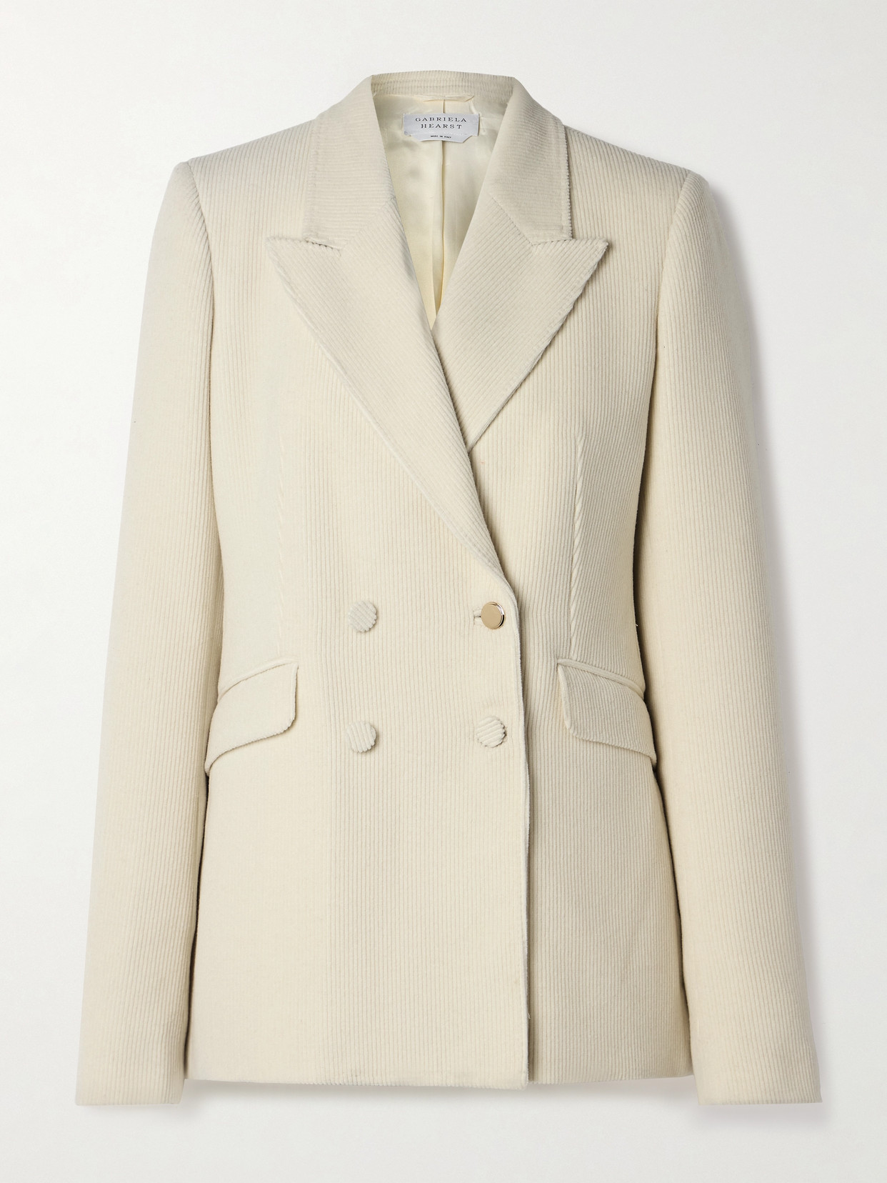 Gabriela Hearst - Stephanie Double-breasted Cashmere-corduroy Blazer - Ivory