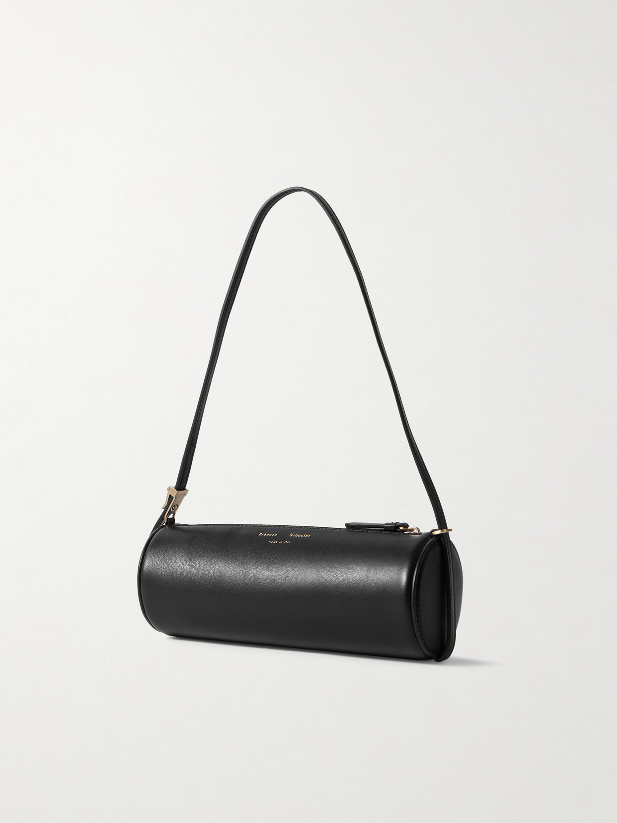 Proenza Schouler Silo Textured-leather Shoulder Bag In Black