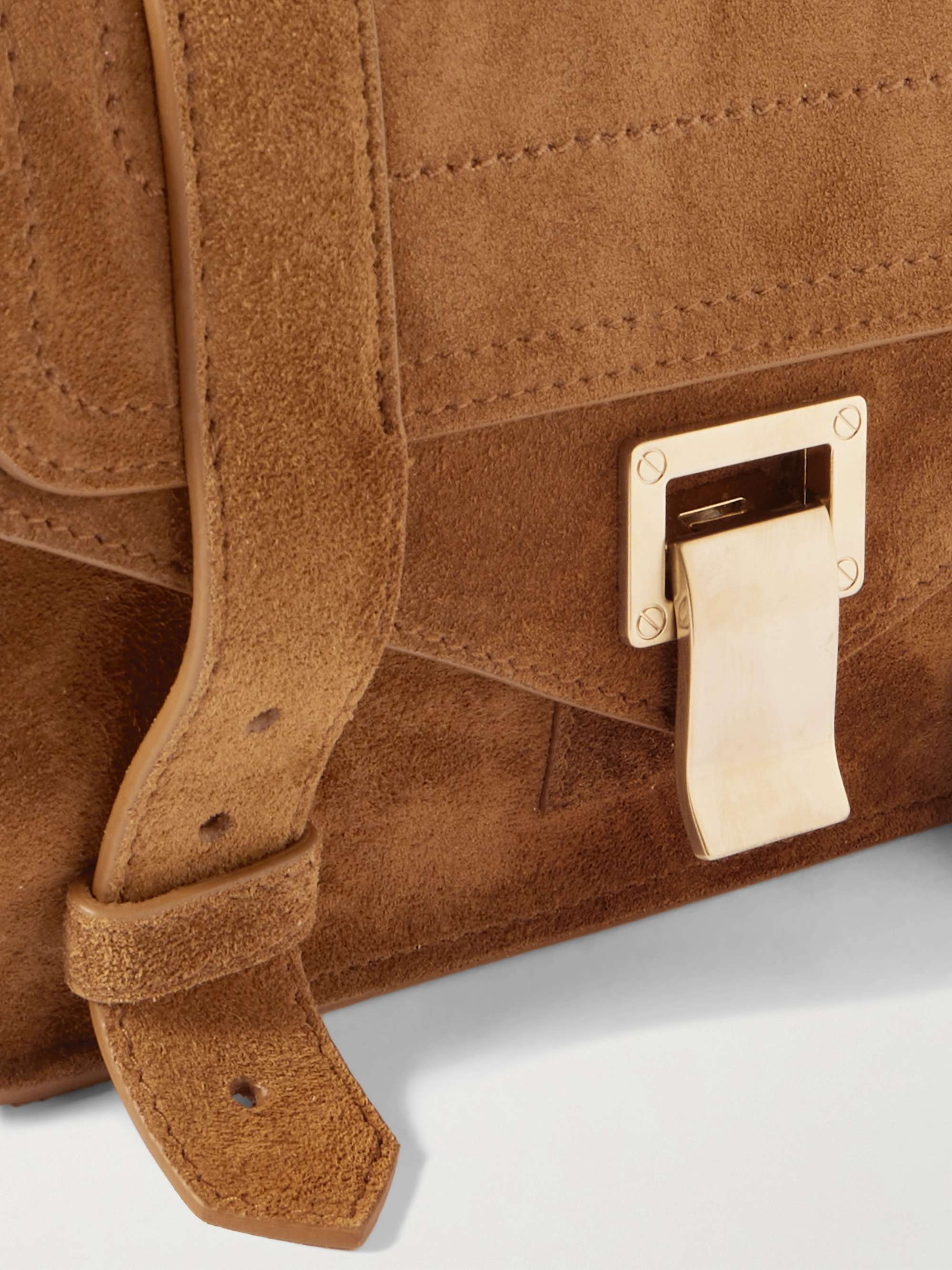PROENZA SCHOULER PS1 Schultertasche aus Metallic-Leder in Knitteroptik