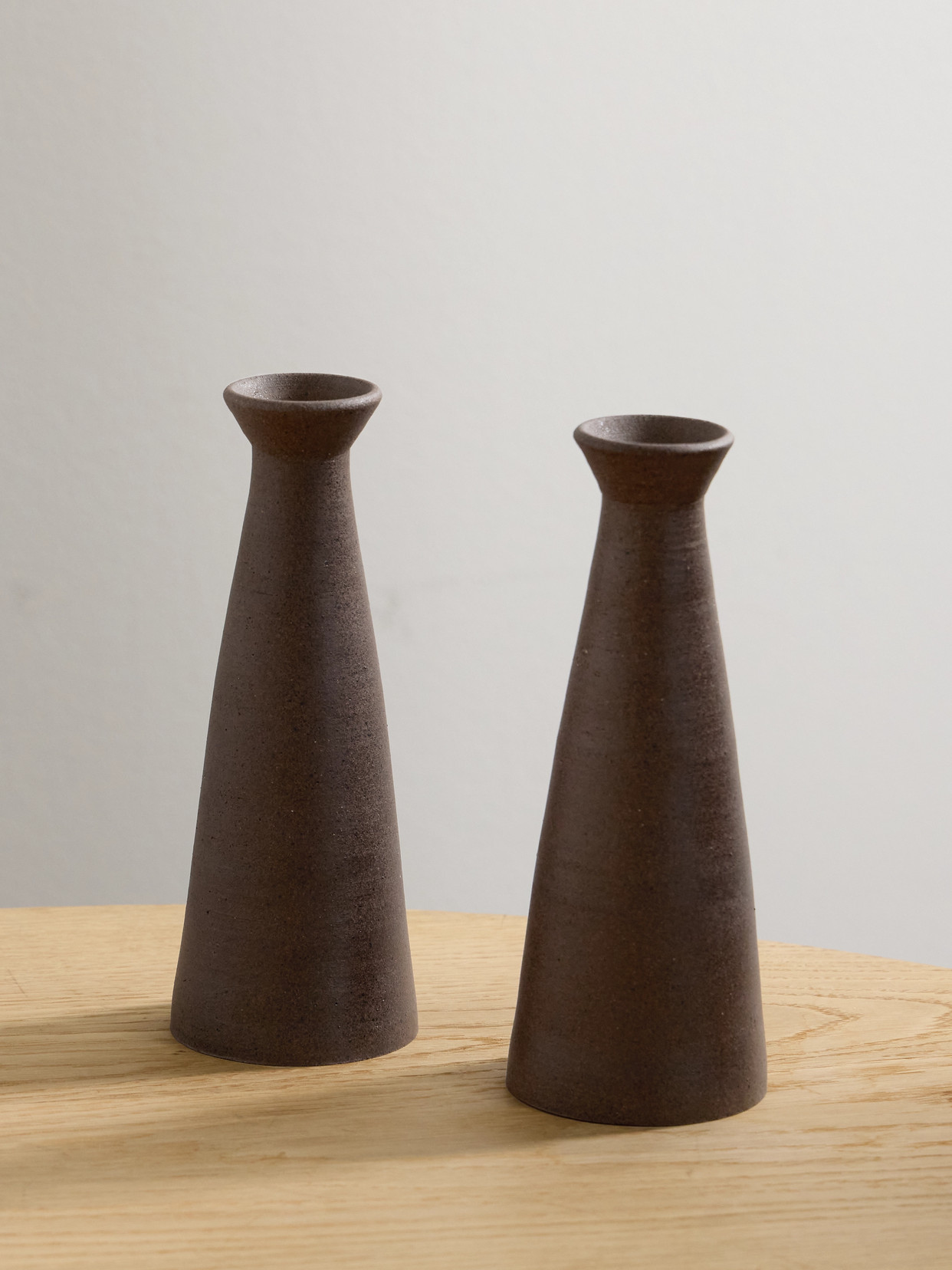 Hunting Season - Set Of Two Ceramic Candle Holders - Brown