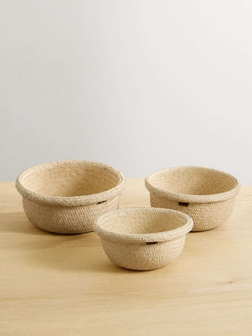 Hunting Season Set Of Three Woven Iraca Bowls
