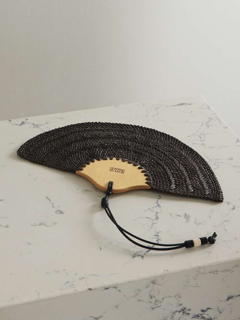 Hunting Season Woven Iraca And Wood Fan