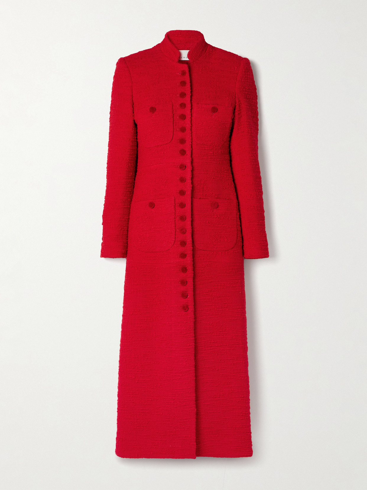 LIBEROWE - Imperial Wool-blend Bouclé Coat - Red
