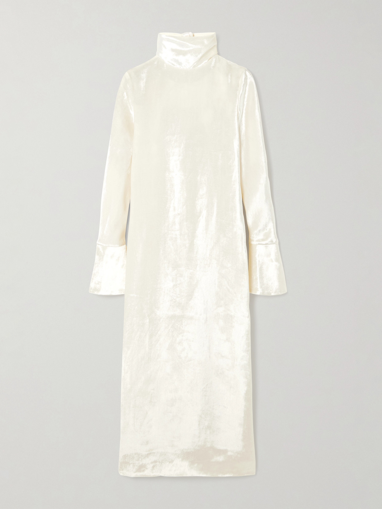 LIBEROWE - Bluma Cutout Velvet Midi Dress - Ivory