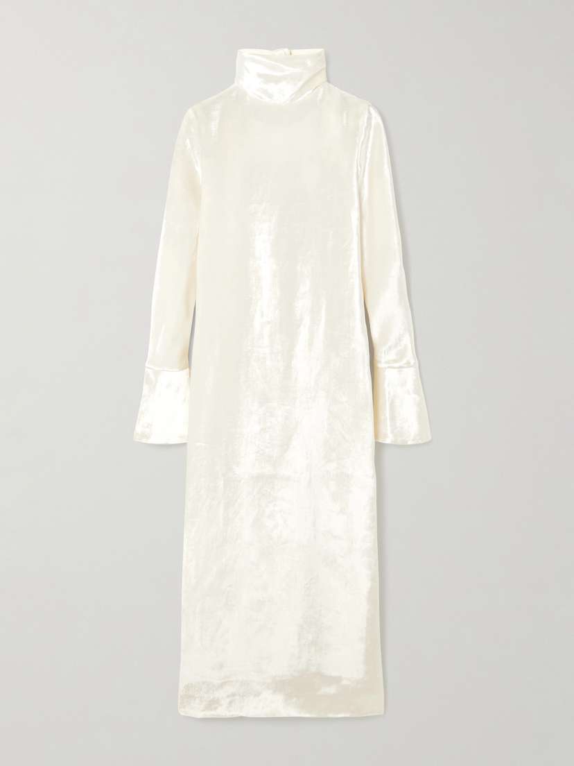 LIBEROWE Bluma Cutout Velvet Midi Dress