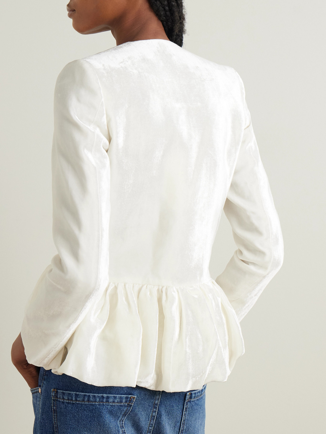 Velvet Peplum Jacket