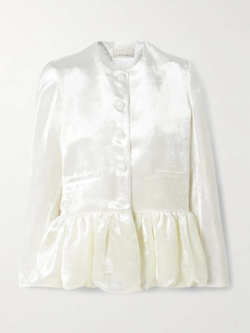 LIBEROWE Velvet Peplum Jacket