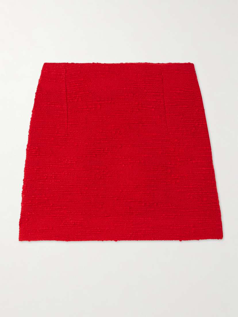 LIBEROWE Vera Darted Wool-blend Bouclé-tweed Mini Skirt