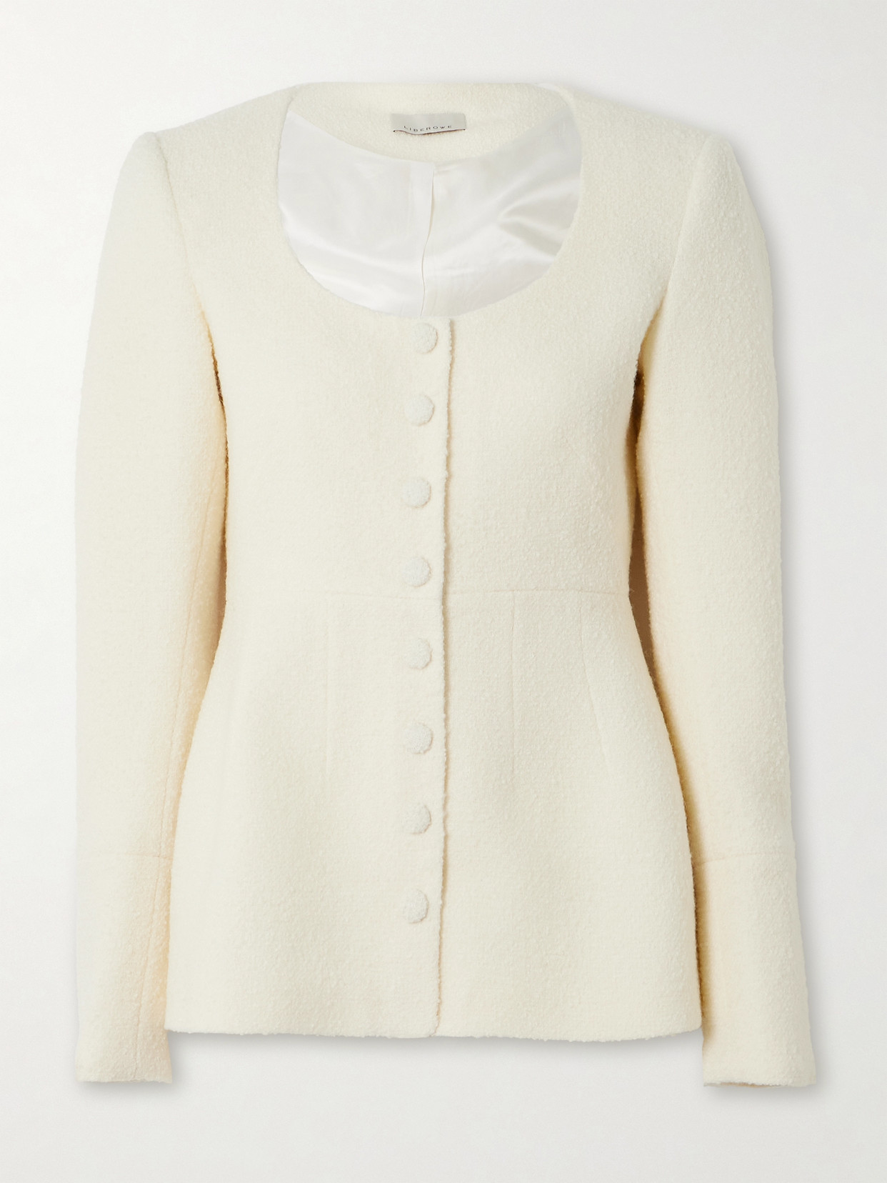 LIBEROWE - Amber Wool-blend Tweed Blouse - Ivory