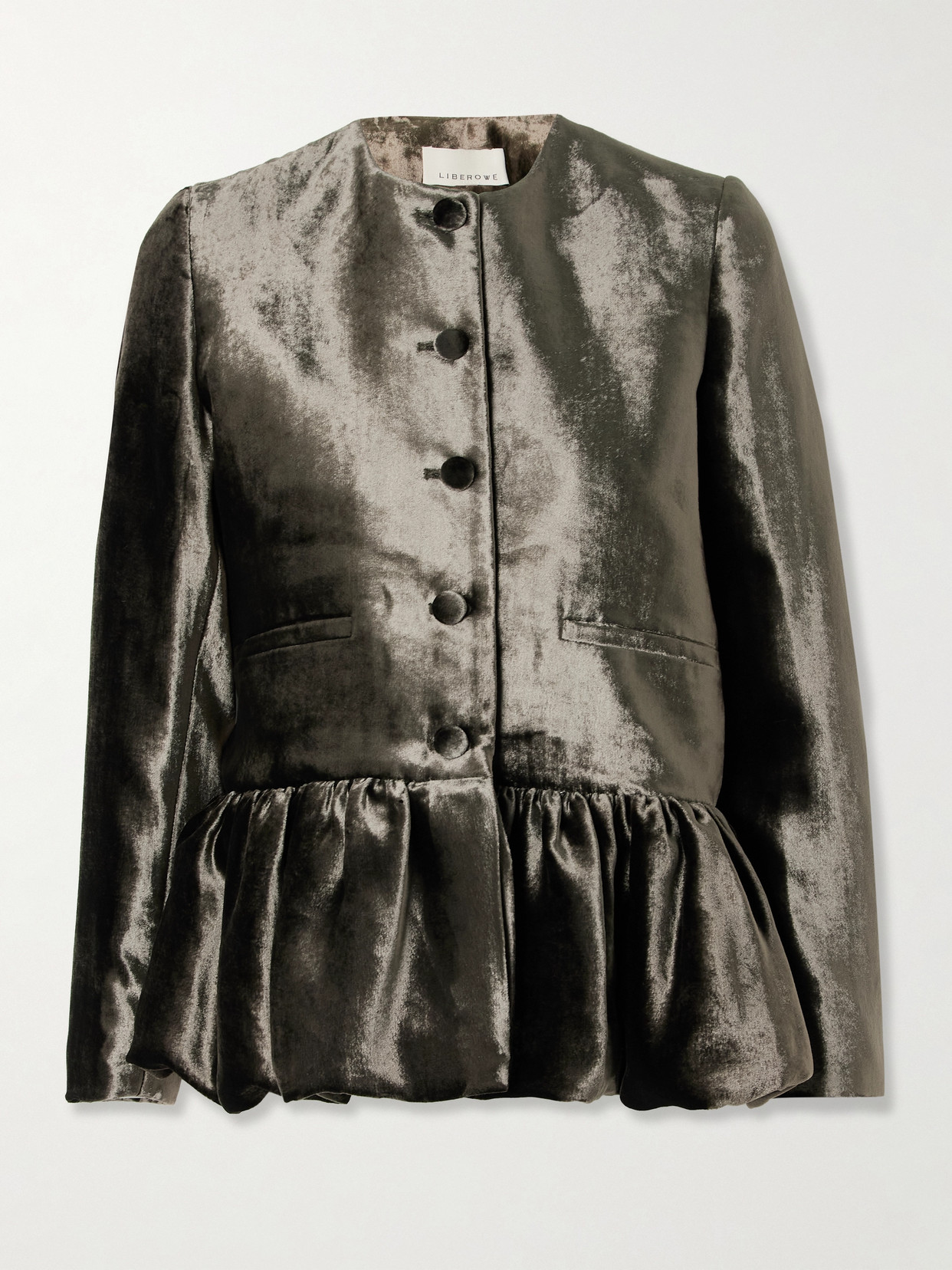 LIBEROWE VELVET PEPLUM JACKET