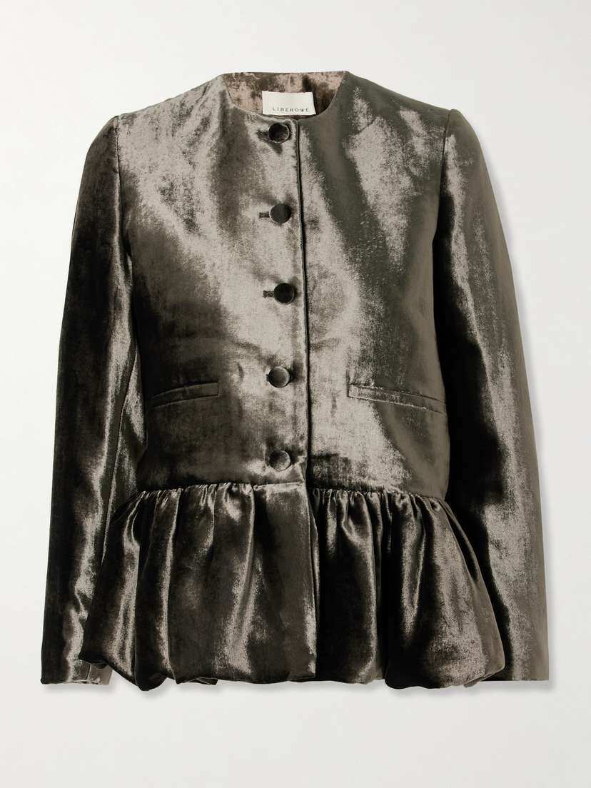 LIBEROWE Velvet Peplum Jacket