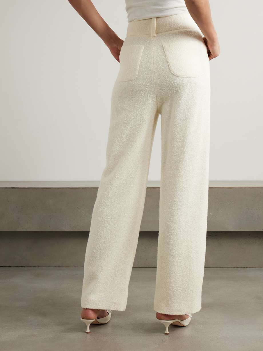SHOWPO Walters Pants - Tweed Wide Leg High Waist Tailored Pants in NEUTRAL