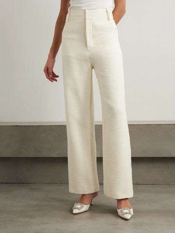 Liberowe Alba wool-blend tweed wide-leg pants