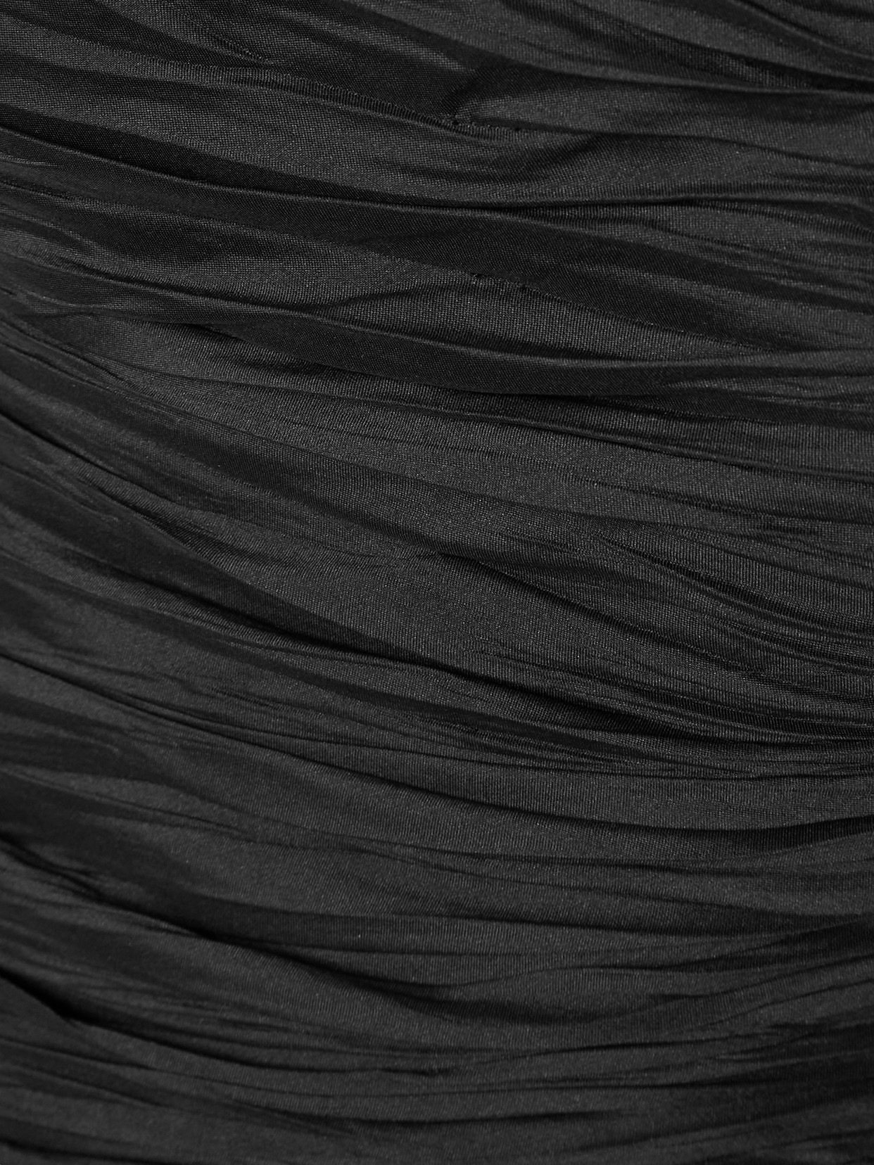 Marmar Halim Strapless Plissé-taffeta Gown In Black