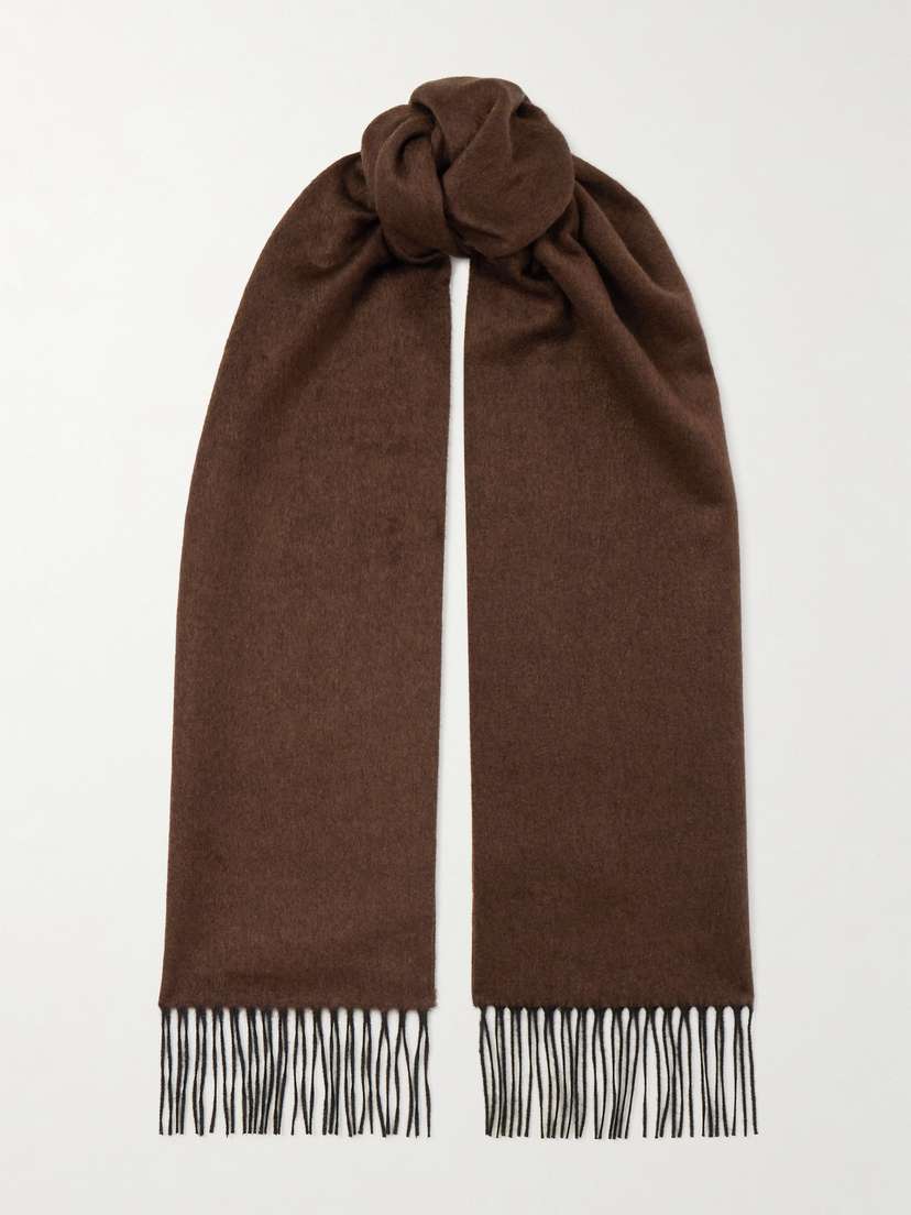 Gabriela Hearst Blaine Fringed Silk And Cashmere-blend Scarf