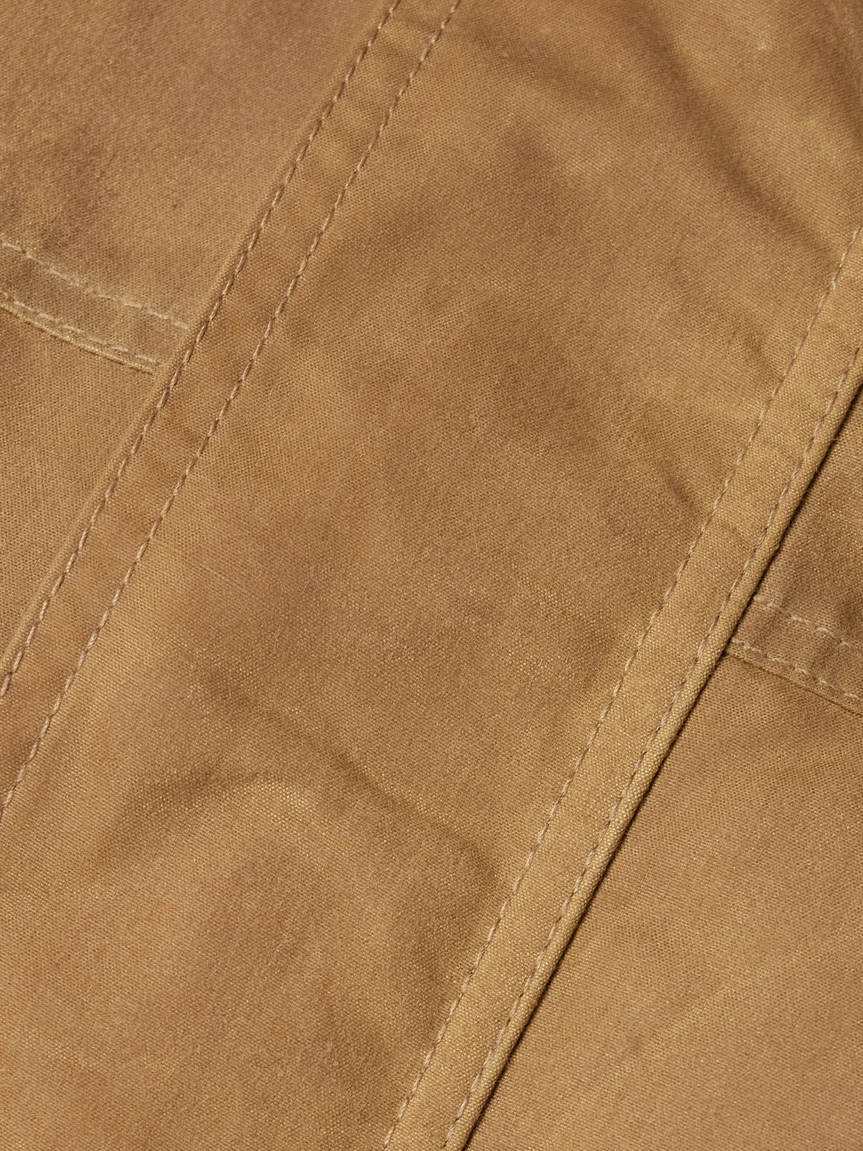 Brandon Maxwell Everett Waxed-cotton Jacket In Brown