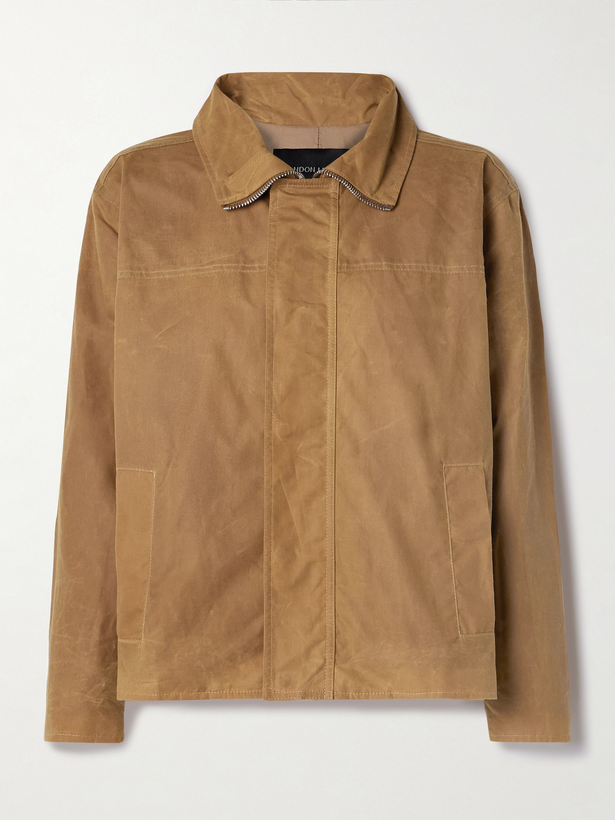 Brandon Maxwell Everett Waxed-cotton Jacket In Brown