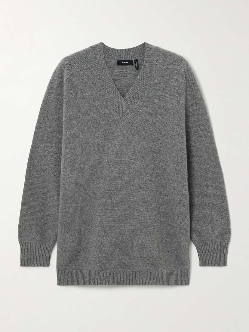 Theory Karenia Wool And Cashmere-blend Sweater