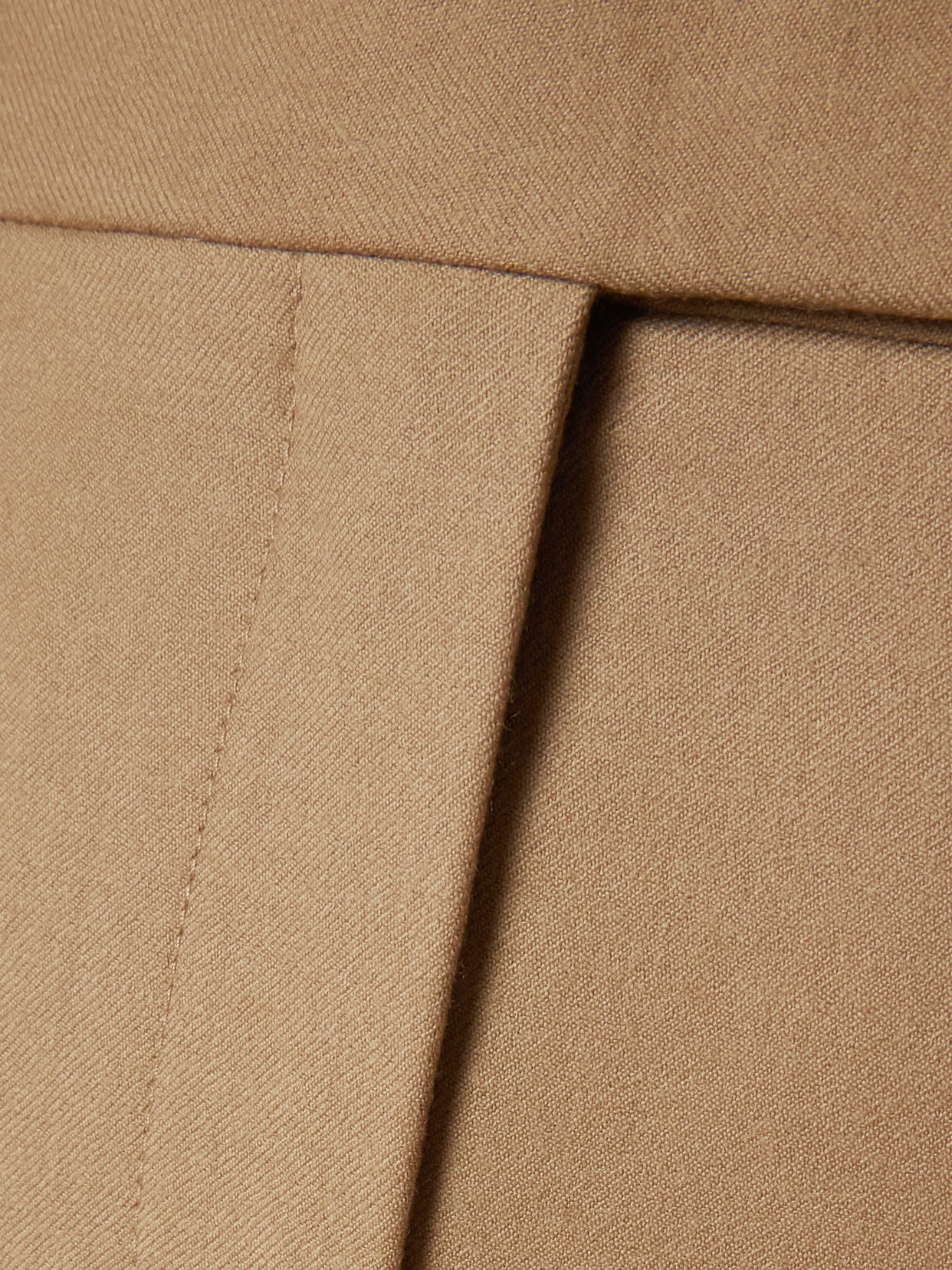 Theory Wool High Waisted Tapered Pants In Brown