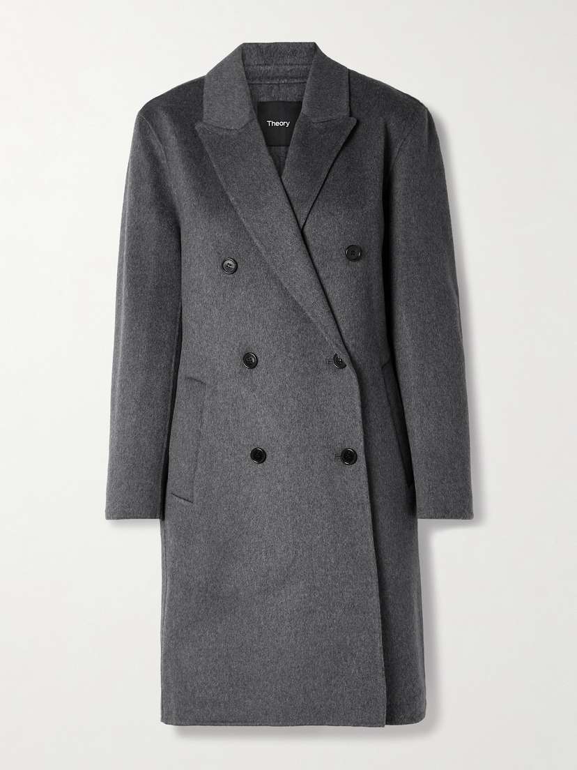 Theory Double-breasted Wool And Cashmere-blend Felt Coat