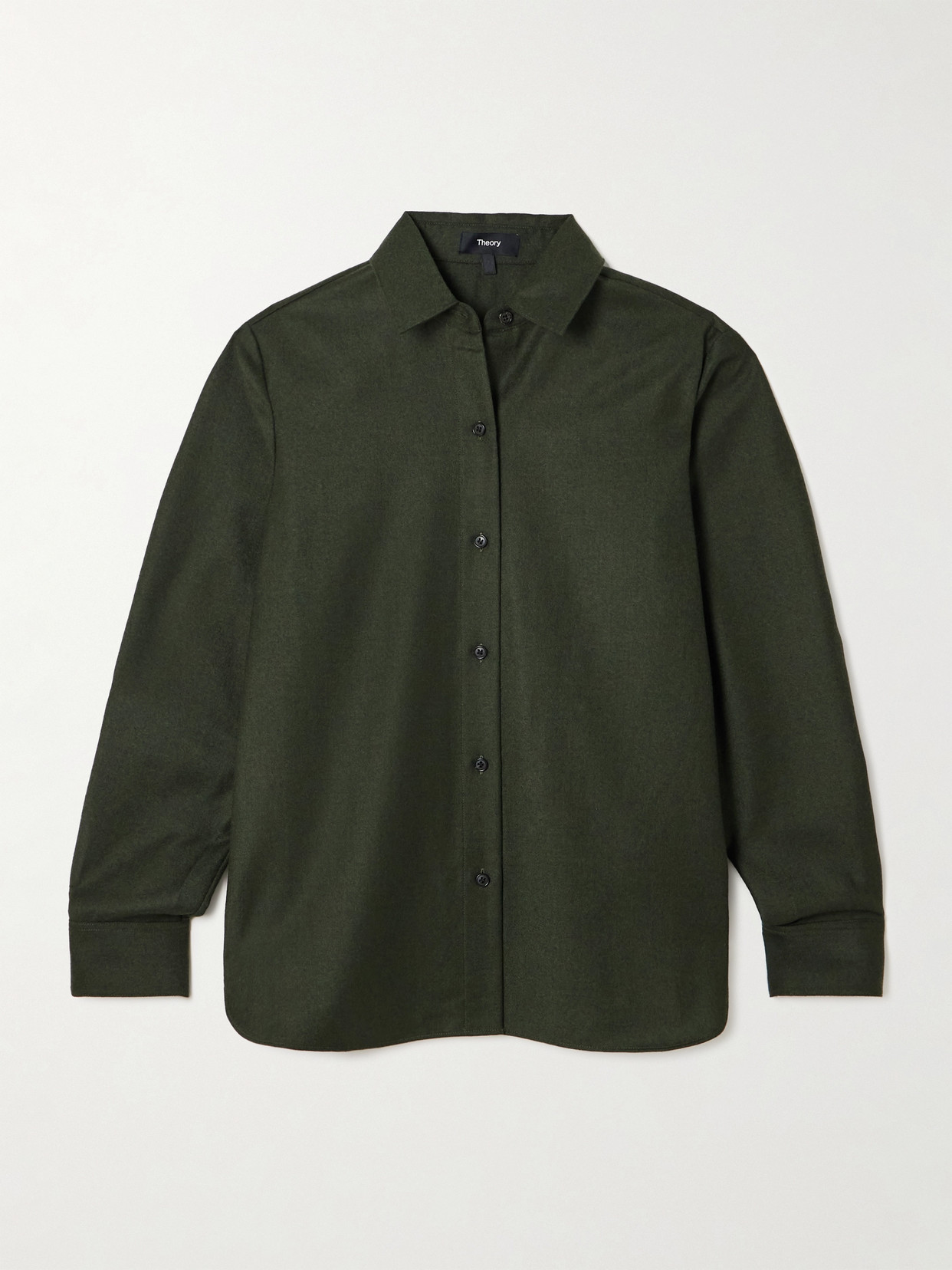 Theory Wool Shirt In Green