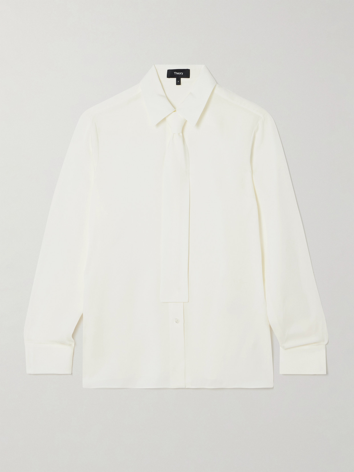 Theory - Tie-detailed Silk Shirt - Ivory