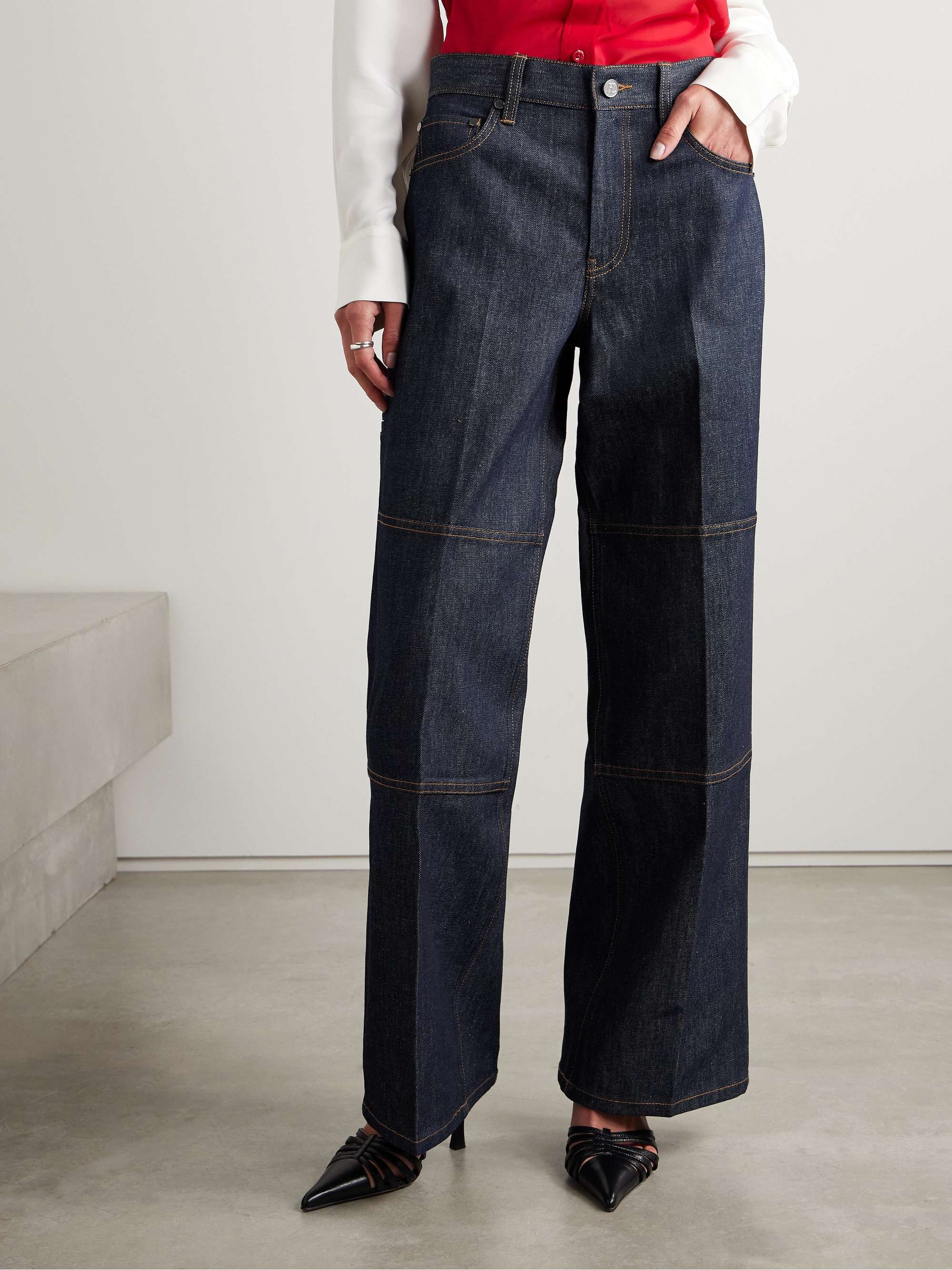 HELMUT LANG Zip-detailed mid-rise jeans | NET-A-PORTER