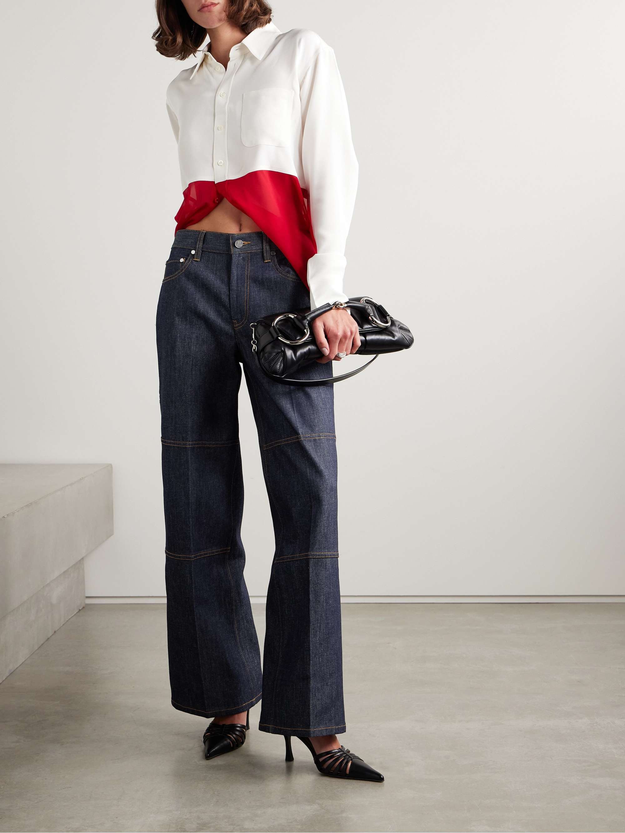 HELMUT LANG Zip-detailed mid-rise jeans | NET-A-PORTER