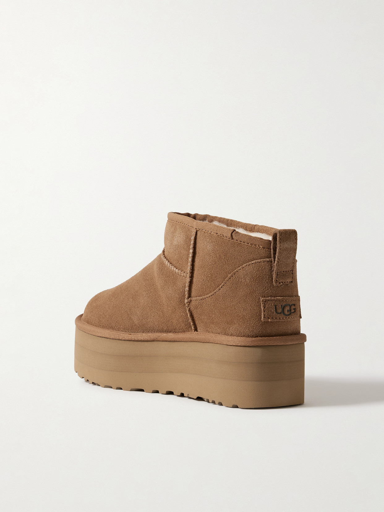 Ugg Classic Ultra Mini Platform Ankle Boots In Chestnut In Brown
