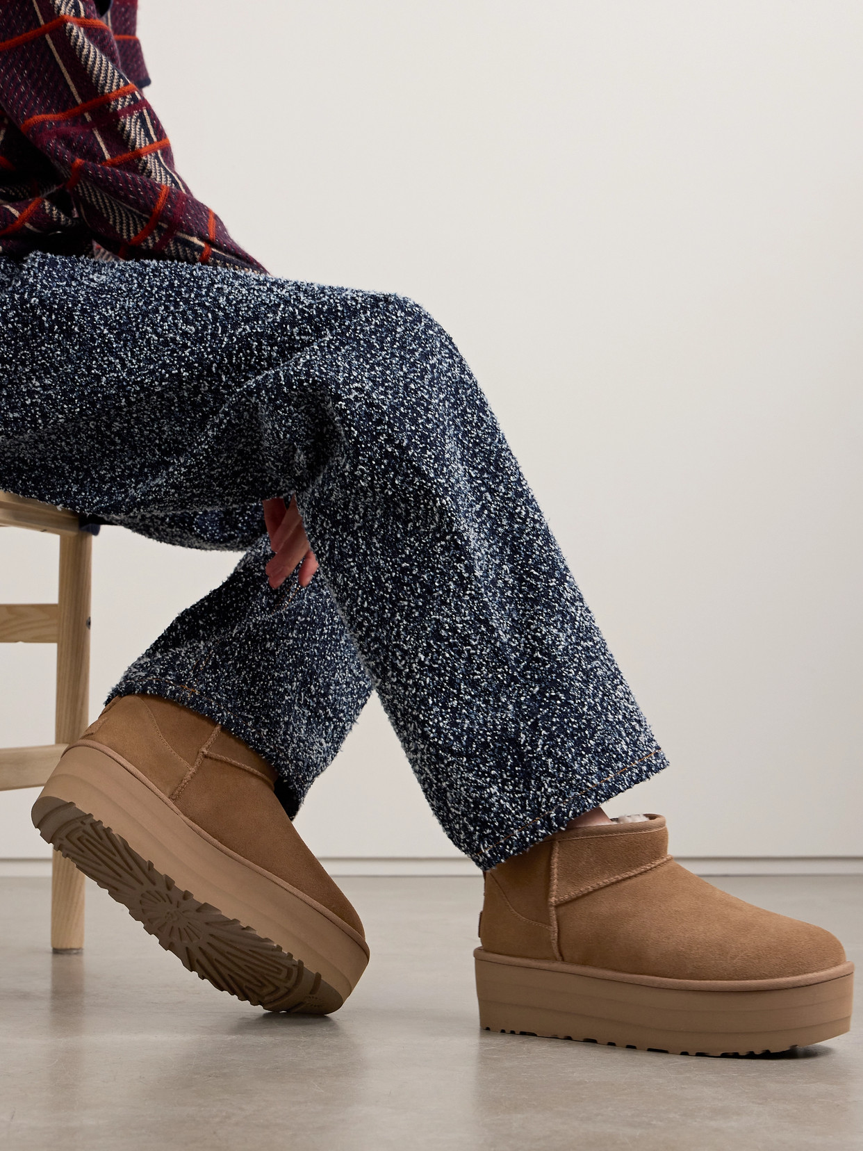 Ugg Classic Ultra Mini Platform Ankle Boots In Chestnut In Brown